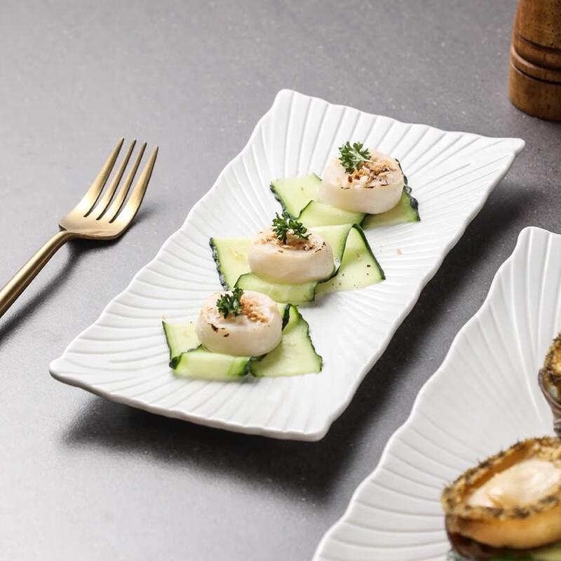 Underglaze Ceramic Rectangular Serving Plate