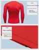 Men's Quick-Dry Red Long-Sleeve Sports Tights for Running and Basketball - Autumn/Winter Fitness Wear