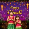 Striscione Diwali Decorazioni per Feste Forniture Striscione Sfondo Felice Diwali