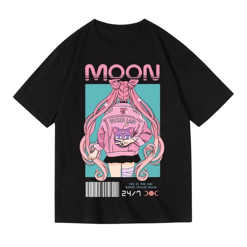 

Streetwear Sailor Moon Anime Graphic T Shirts Unisexs Clothing Y2k Loose Casual Womens Short Sleeved Tee Tops Summer 2026 Unisex 3XL