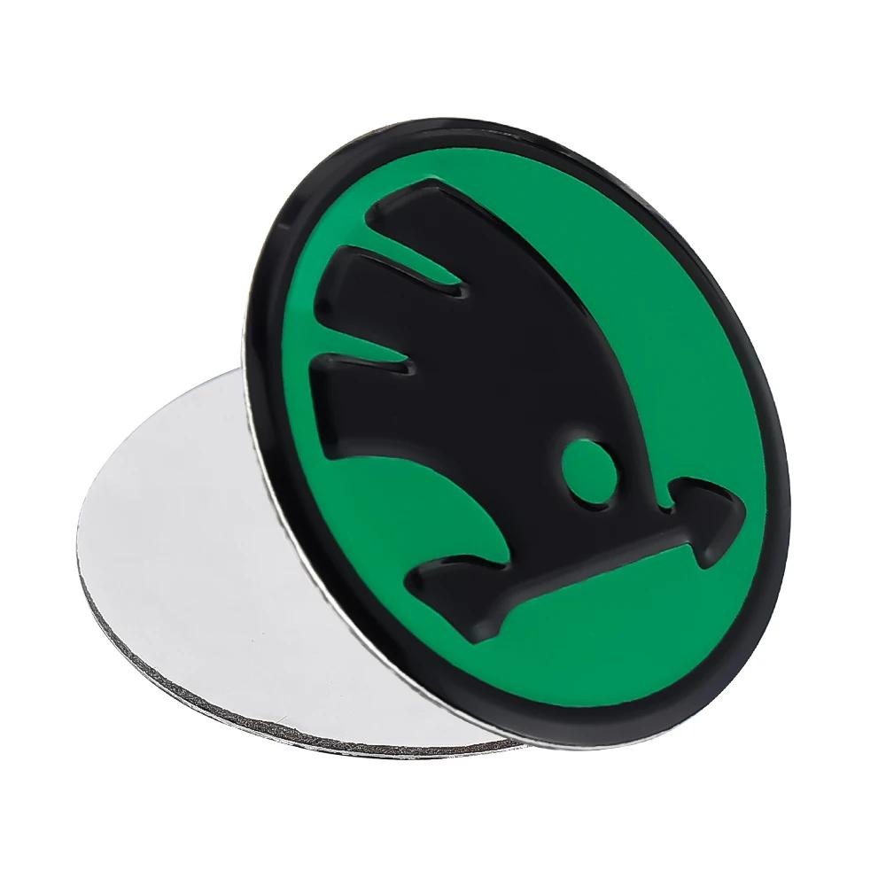 Επίσημα Εμβλήματα Τιμονιού Αυτοκινήτου από Κράμα Αλουμινίου 43/44mm για Skoda Rapid Spaceback Superb Octavia Rapid Fabia Αξεσουάρ Εσωτερικού Αυτοκινήτου