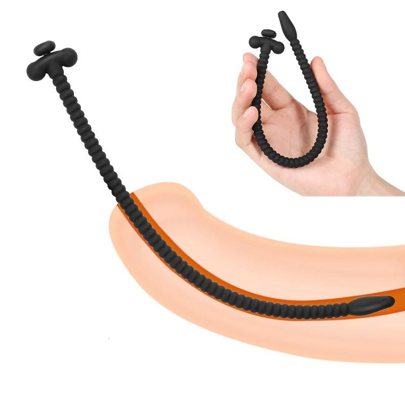 25CM Long Prostate Hollow Urethral Catheter Dilator Horse Eye Irritation Adult Sex Toys For Urethra Masturbation Men Penis Plug