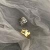 925 Luxurious Pure Silver Retro Style Open Ring For Women With Distinctive Textures