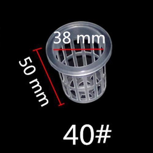 50Pcs New White Hydroponic Basket Garden Vegetable Soilless Growing Net Pot Multi-Size Aeroponics Plastic Planting Mesh Pots Cap