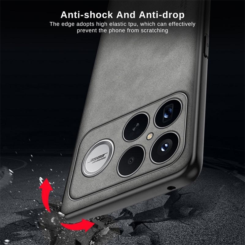 Premium Business Luxus Schafsleder Handyhülle für Xiaomi Poco F8 Ultra F8 Pro Weicher PC-Rahmen Sturzsicher Stoßfest Kameraschutz Vollabdeckung