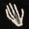 2Pcs Gothic Dark Style Hairpins, Hair Pins for Bangs, Skeleton Hand Bone Hair Clips for Halloween Cosplay Photography Props