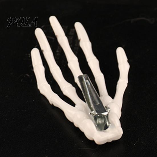 2Pcs Gothic Dark Style Hairpins, Hair Pins for Bangs, Skeleton Hand Bone Hair Clips for Halloween Cosplay Photography Props