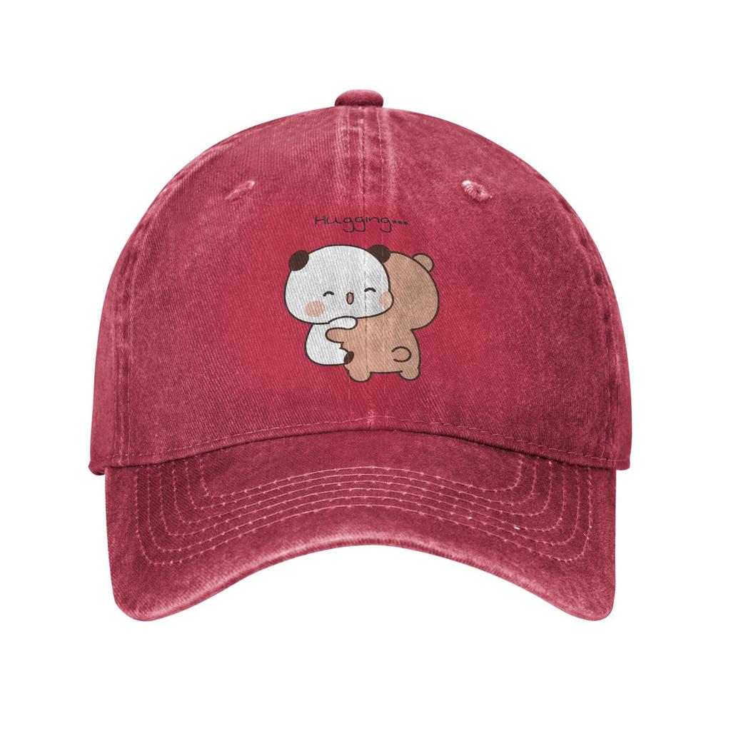 Umarmungs-Moment von DuDu Bär zu BuBu Panda Sonne Baseballkappe Unisex Teens Gewaschene Trucker-Kappe Heißer Verkauf Snapback-Kappe Geburtstagsgeschenk