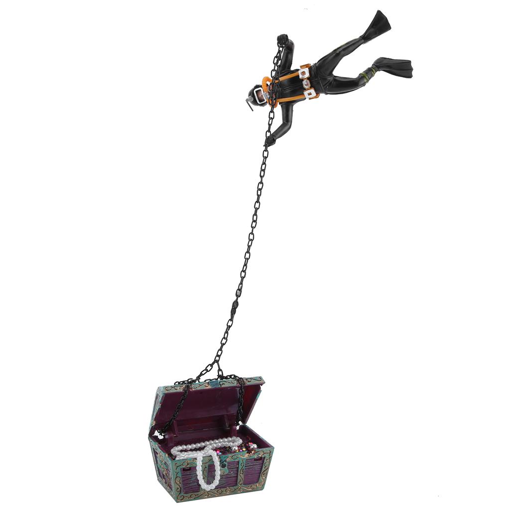 Creative Aquarium Ornament Treasure Hunting Frogman Ornaments Fish Tank Decoration