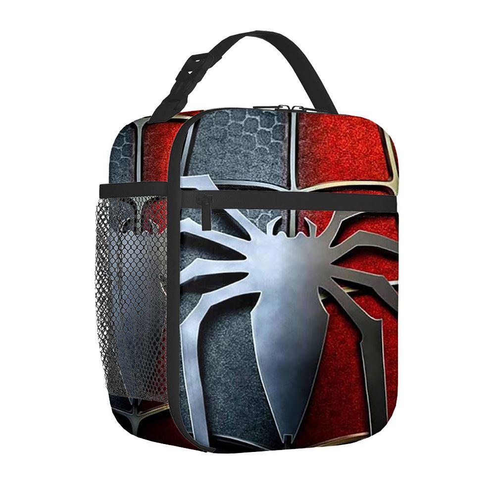 Spider-Man Cartoon Anime Lunch Bento Bag Children'S Fully Printed 3D Digital Insulation Bag Portable Outdoor Picnic Bag