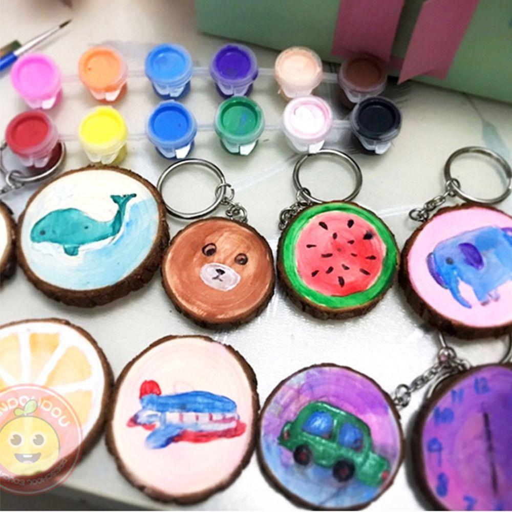 Board Wedding Party DIY Wooden Drawing Board Natural Round Pine Round Wooden Slices Unfinished Wood