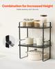 VEVOR Adjustable Kitchen Cabinet Shelf Organizer, Expandable 2 Tier Cabinet Shelf, Stackable Countertop Organizers and Storage Shelf Risers