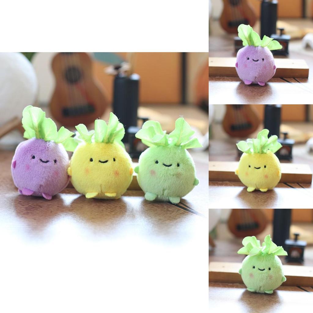 Cute Vegetable Plush Keychain With Soft Short Pile Fabric For Bag Decor And Gifts