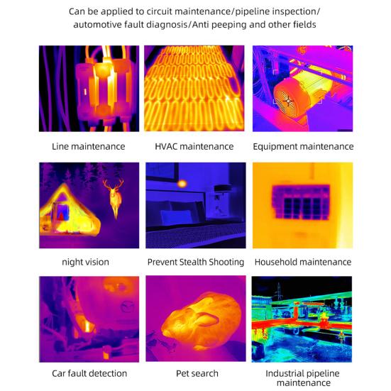 Thermal Imaging Camera with Layout Revert Compact Portable Universal Mobile Phone Thermal Imaging Camera Thermal Imager