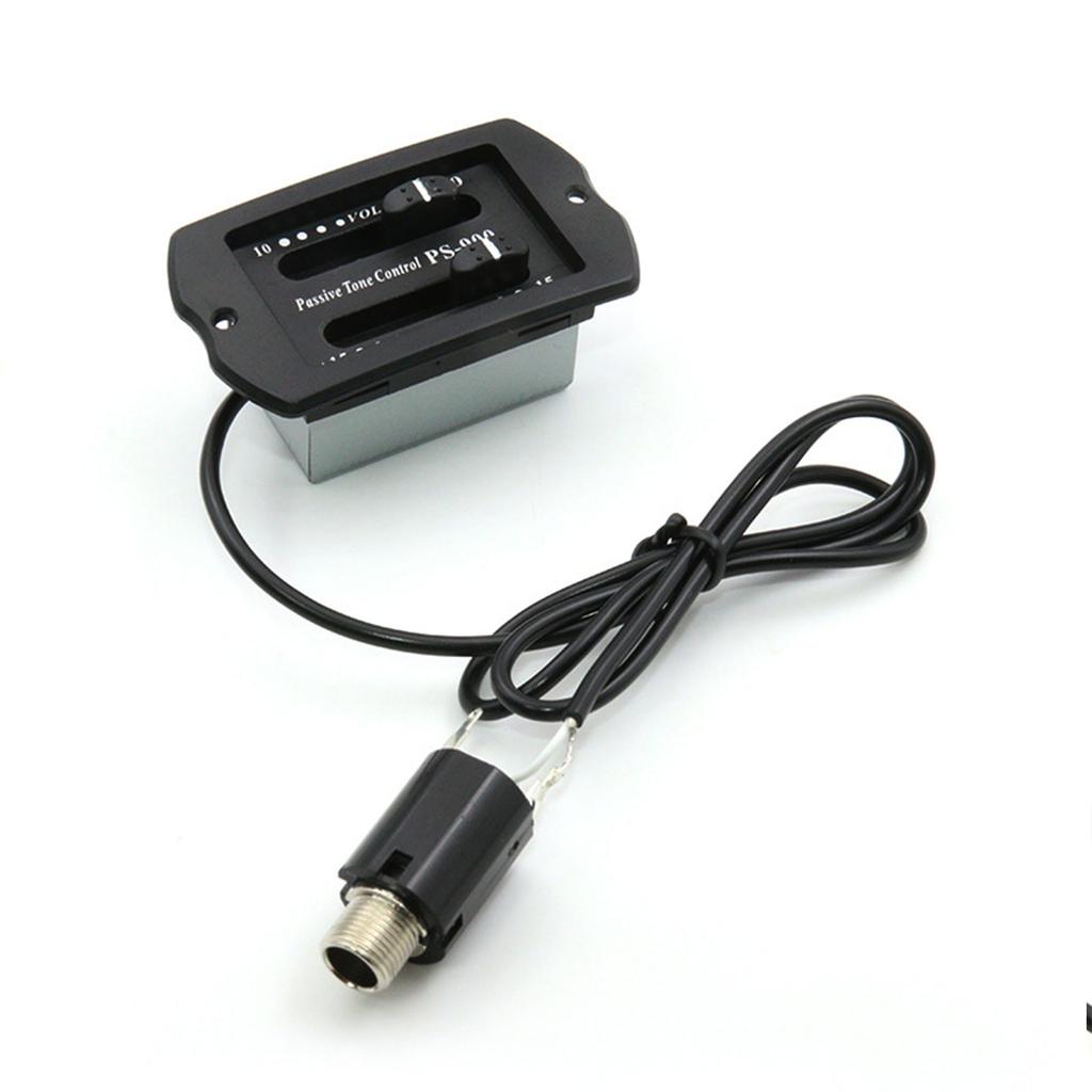 2 Band EQ Equalizer Guitar Preamp Piezo Pickup Tuner Acoustic Guitar Preamp Amplifier Equalizer Tuner for Guitar Use