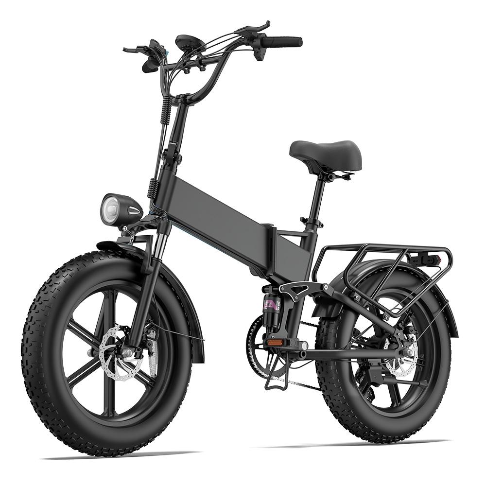 URLIFE T5 20-inch Folding Electric Bike,250W Motor,48V 13Ah Removable Battery,20x4.0 Fat Tires,Full Suspension, Shi-ma-no 7-Speed