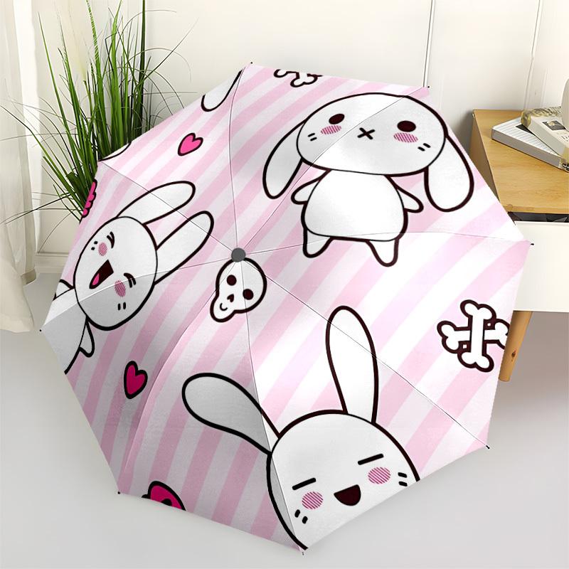 

1pc Bunny, Skulls Automatic Folding Umbrella - Portable Collapsible Design, 8-Rib Iron Frame, Durable Fabric yy251125043