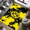 Borussia Dortmund Logo Teppich für Wohnzimmer Schlafzimmer Zuhause Sofadekoration, rutschfeste Bodenmatte für Kinder