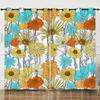 Flower Series Sunflower Digital Printing Curtain Blackout And Punching