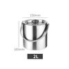 Stainless Steel Double Walled Ice Bucket Beverage Tub Cooler Bucket Comfortable Carry Handle for KTV Bar Whiskey Beer Tools