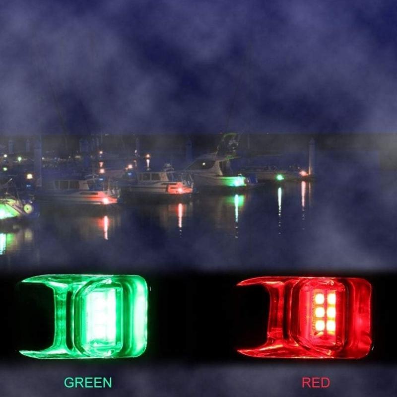 LED Marine Vessels Boats Pontoons Navigation Lights Universal Boat Signal Lamps for Enhanced Safety and Visibility 2pcs