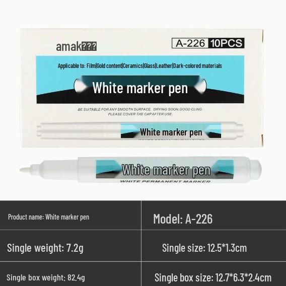 Waterproof Large Capacity White Highlight Marker - Fade-Resistant for Art and Graffiti