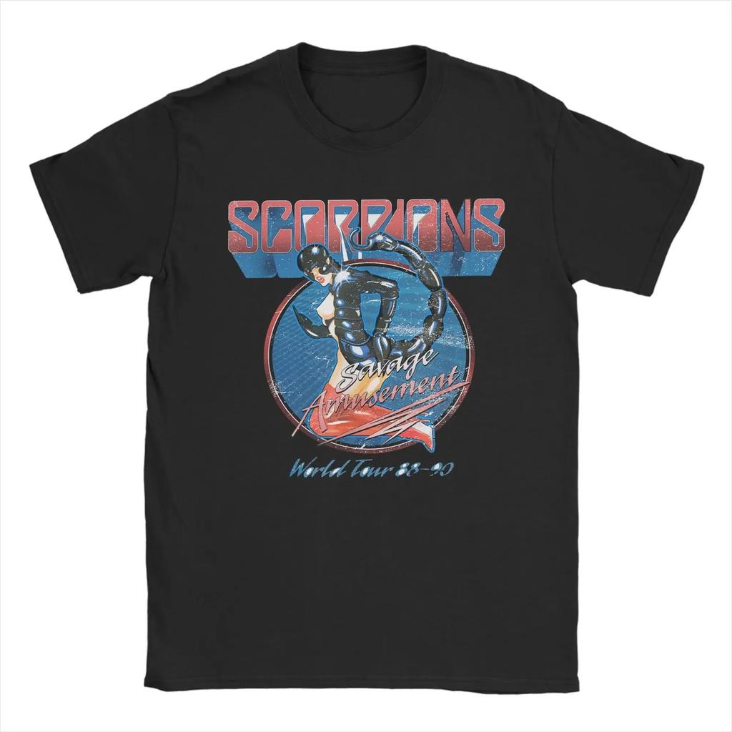 Scorpions Blackout Live T-Shirt Heavy Metal Rockband Unisex Baumwolle Mode Neues Sommer Übergröße Lässiges Oberteil T-Shirts