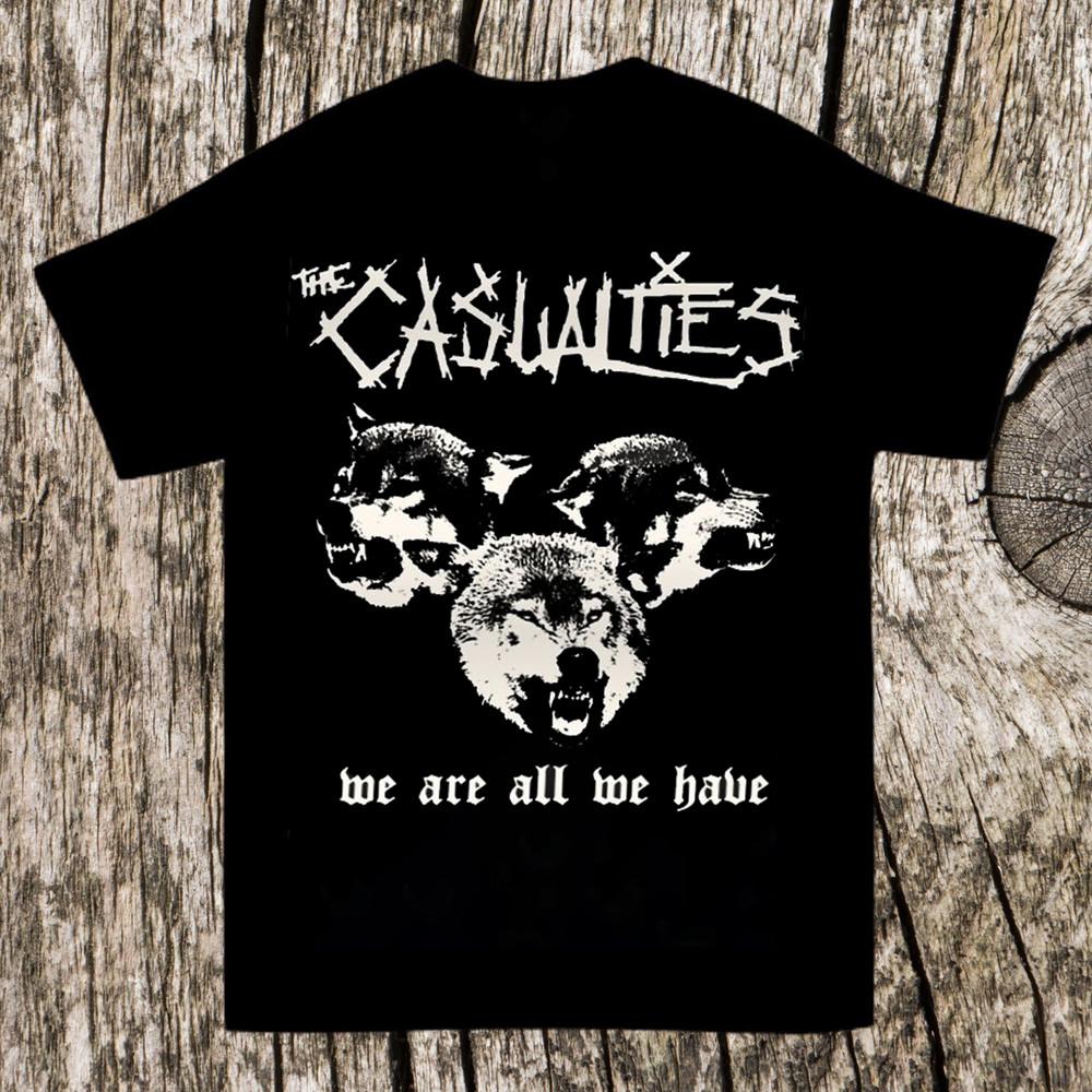 The Casualties Cotton Short Sleeve Black S-2345XL Unisex T-Shirt MD667 Unisex T-Shirt S