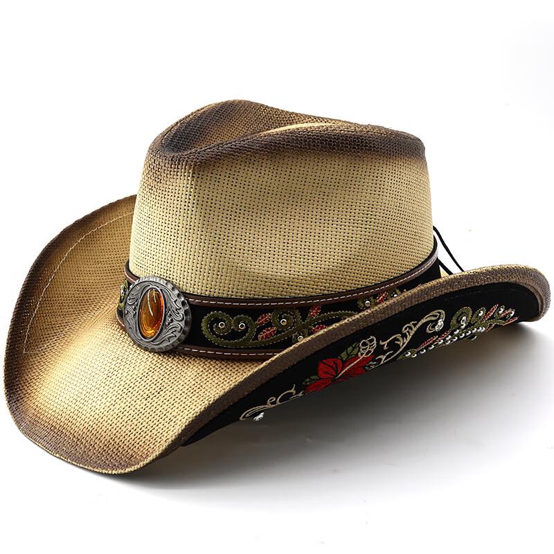 

Унисекс соломенная федора с вышивкой, шляпа от солнца