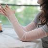 Atmungsaktive Eisseide Armstulpen Sonnenschutz Durchsichtig Transparente Ärmel Sportausrüstung Armbekleidung Für Frauen Teenager Alltagskleidung