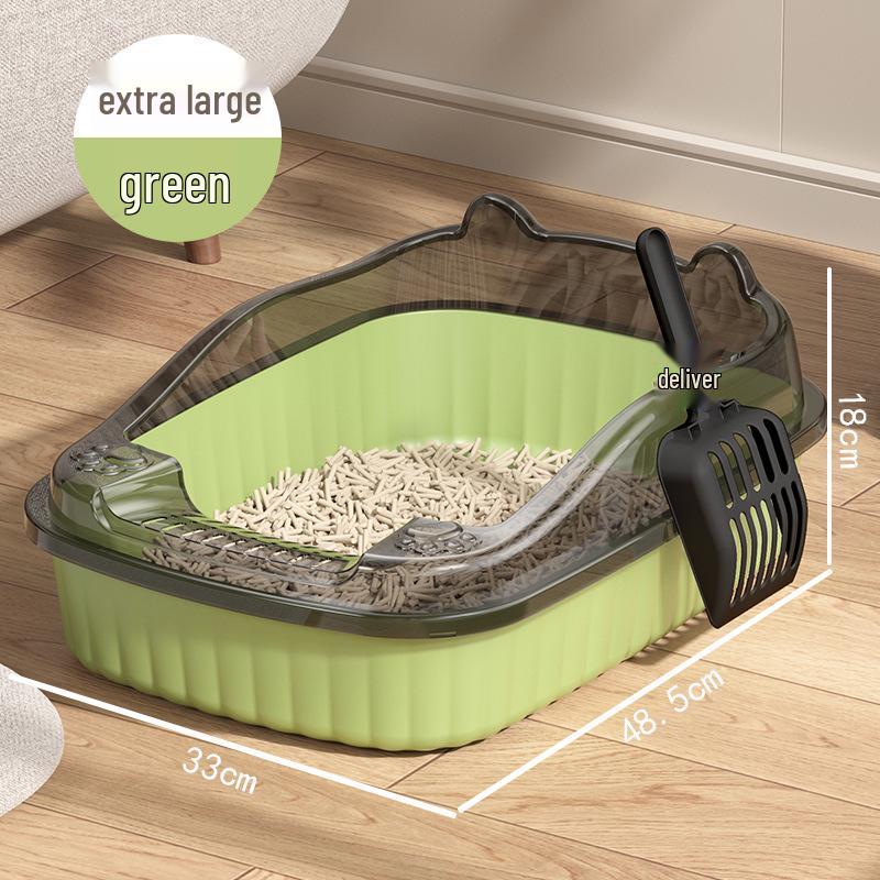 Maine Coon Extra Large Open Cat Litter Box - Anti-Splash Design for Kittens