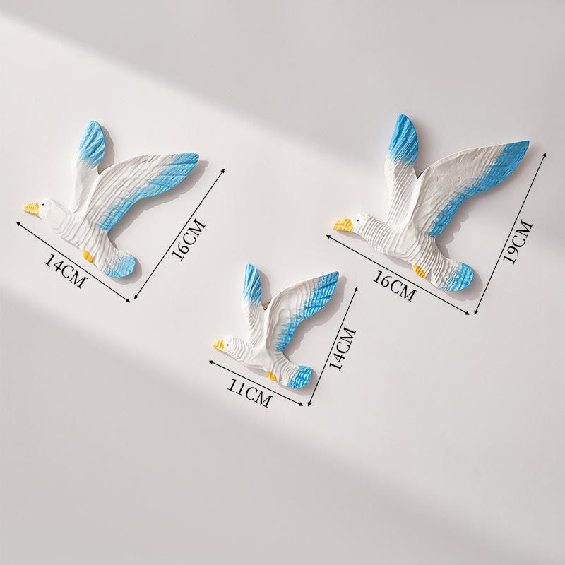 

Mediterranean Style Decor Seagull Bird Hanging Wall Decorations Creative Background Ocean Wall Hanging Wooden Ocean Decor