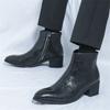 New Designer Pointed Zip Chelsea Ankle Boots For Men Luxury Brand Motorcycle Shoes Luxury Brand Winter Fashion High Tops