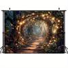 Magic Forest Scene Background Banner, no need for electricity, suitable for parties, weddings, and photography events