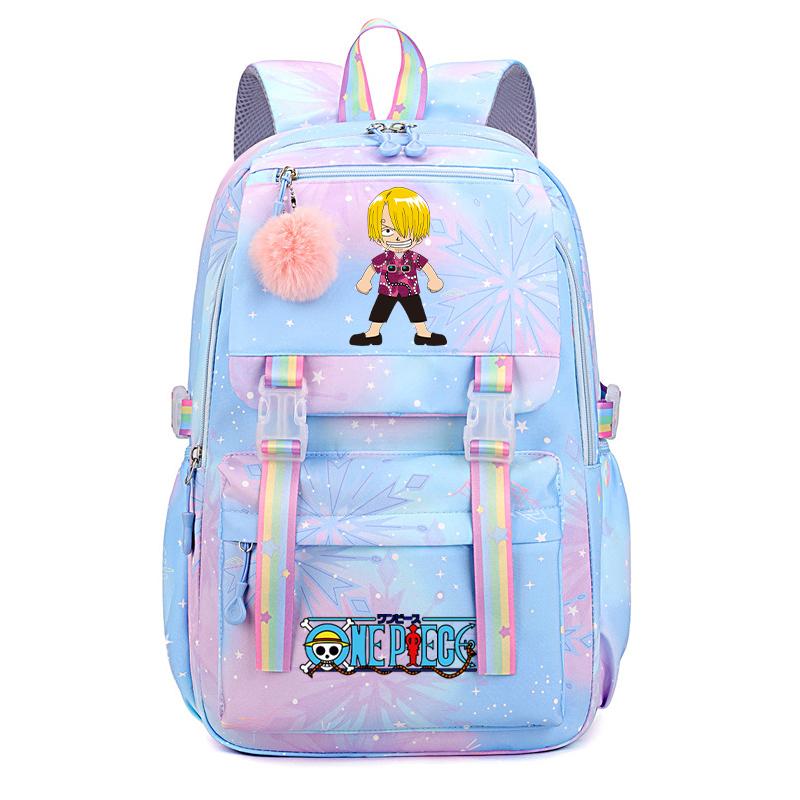 Anime One Piece Batoh Roztomilý Dámský Vodotěsný Batůžek pro Studenty, Teenagery, Děti, Narozeninové Dárky, Aktovka, Dámská Cestovní Volnočasová Taška, Ruksak, Mochila