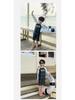 Children's Long Sleeve Plaid Patchwork One-Piece Swimsuit - Quick-Drying Swimwear for Beach & Holiday