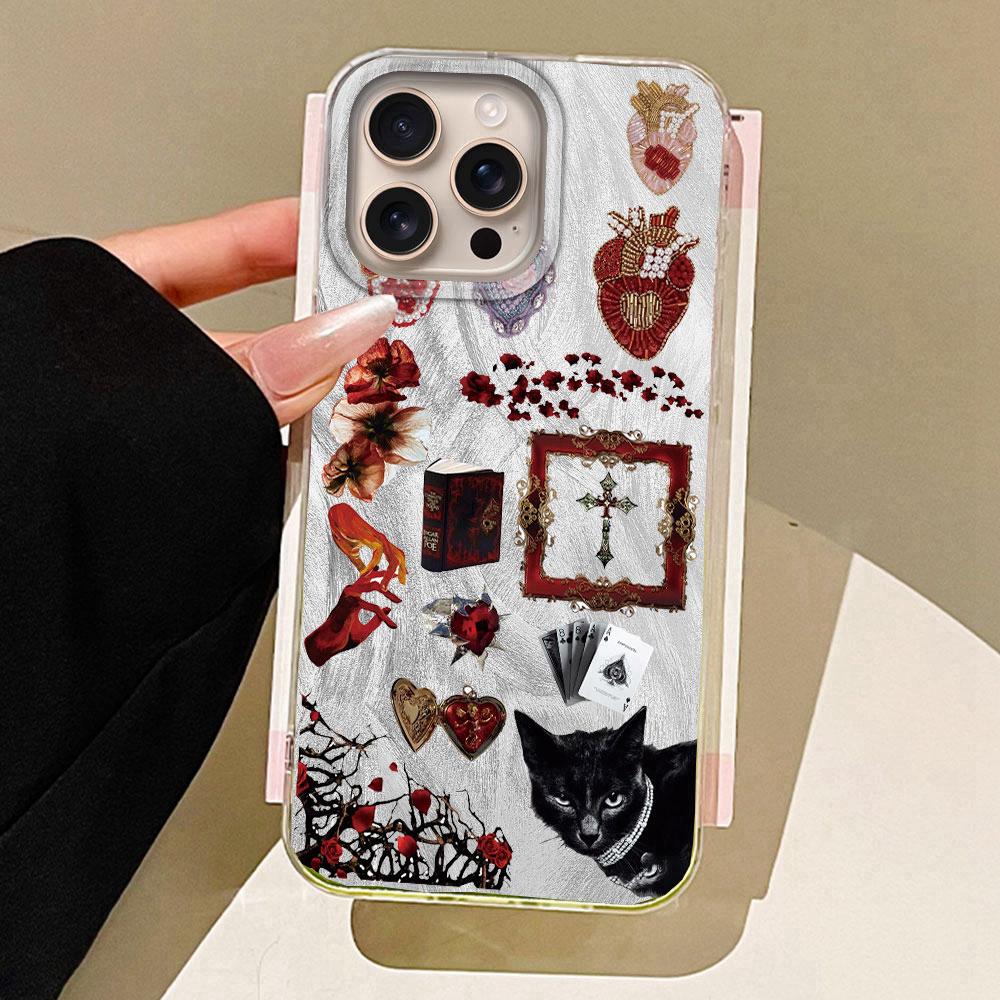 Retro Style Pink Face Sun Stars Women Girls Phone Case for iphone 16 15 14 7 8 Plus 13 11 12 Pro Max X XS XR SE 2022 Back Cover