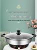 Stainless Steel Non-stick Electric Pancake and Frying Pan - Deepened and Enlarged Multi-functional Flat Bottom Grill Pan.