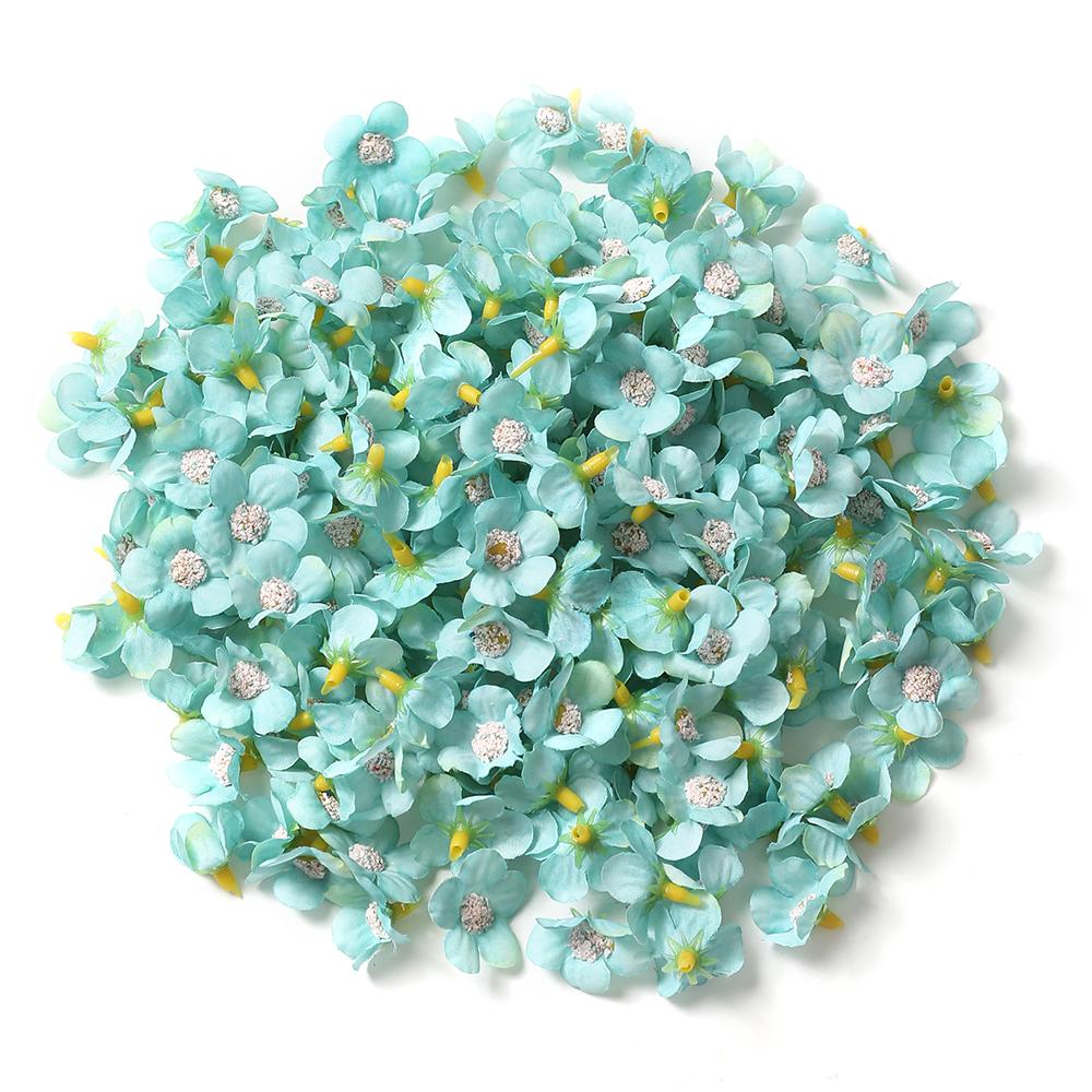 50/100Pcs 2cm Daisy Artificial Flowers Head Small Silk Multicolor Fake Flower Crown For Wreath DIY Craft Home Wedding Decoration