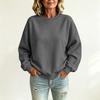 Women's Lined Neck Sweatshirt Casual Loose Fit Pullover for Couples Daily Wear