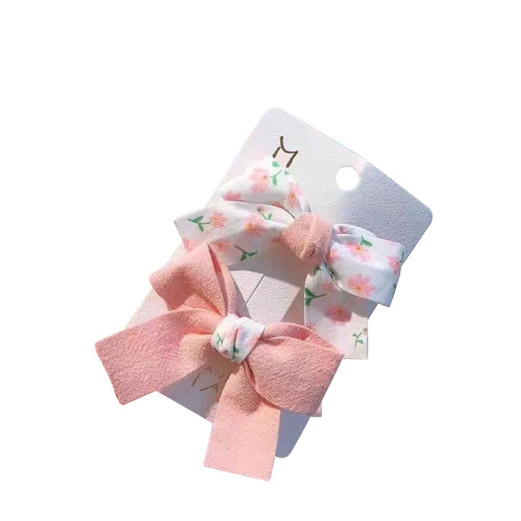 

Набор из 2 женских заколок для волос, головной убор, заколка для волос, бантик, милое украшение, подарки, заколка-аксессуар, выпускной, день рождения, для повседневной работы pink