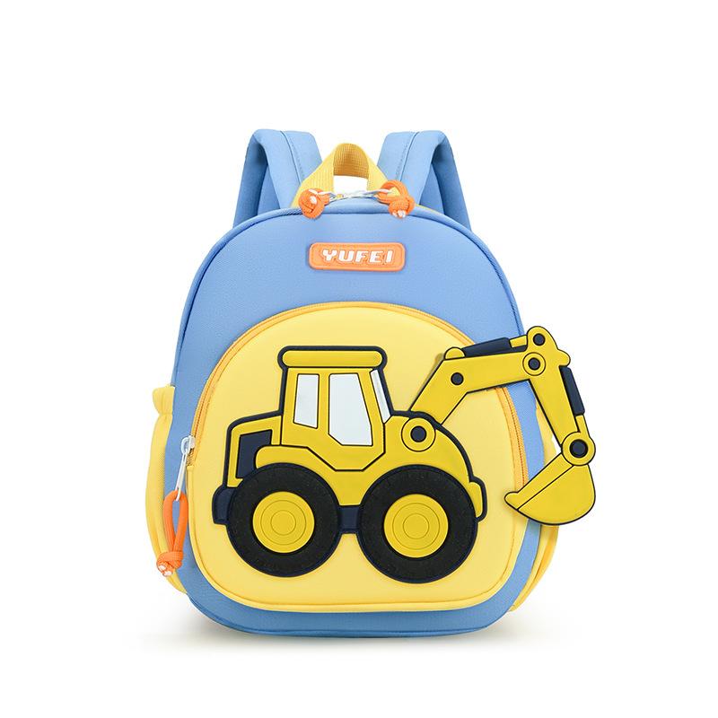 Cartoon Car Kids Backpack Boys Girls Preschool Daycare Bookbag Lightweight Protective Spinal Water-Resistant Toddler Daypack