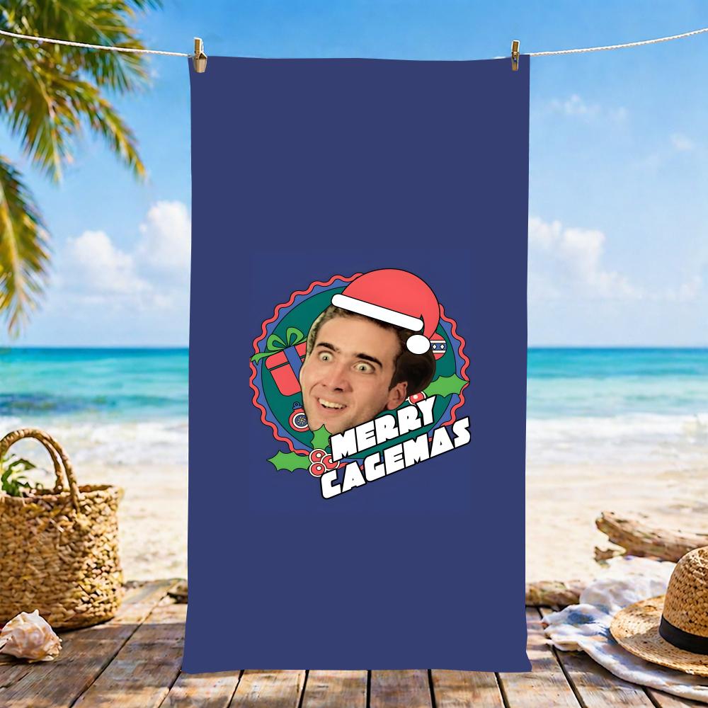 N-Nicolas Cage Towel Microfiber Beach Towel, Quick-Dry, Sand-Free, Ultra-Fine Fiber, Super Soft.