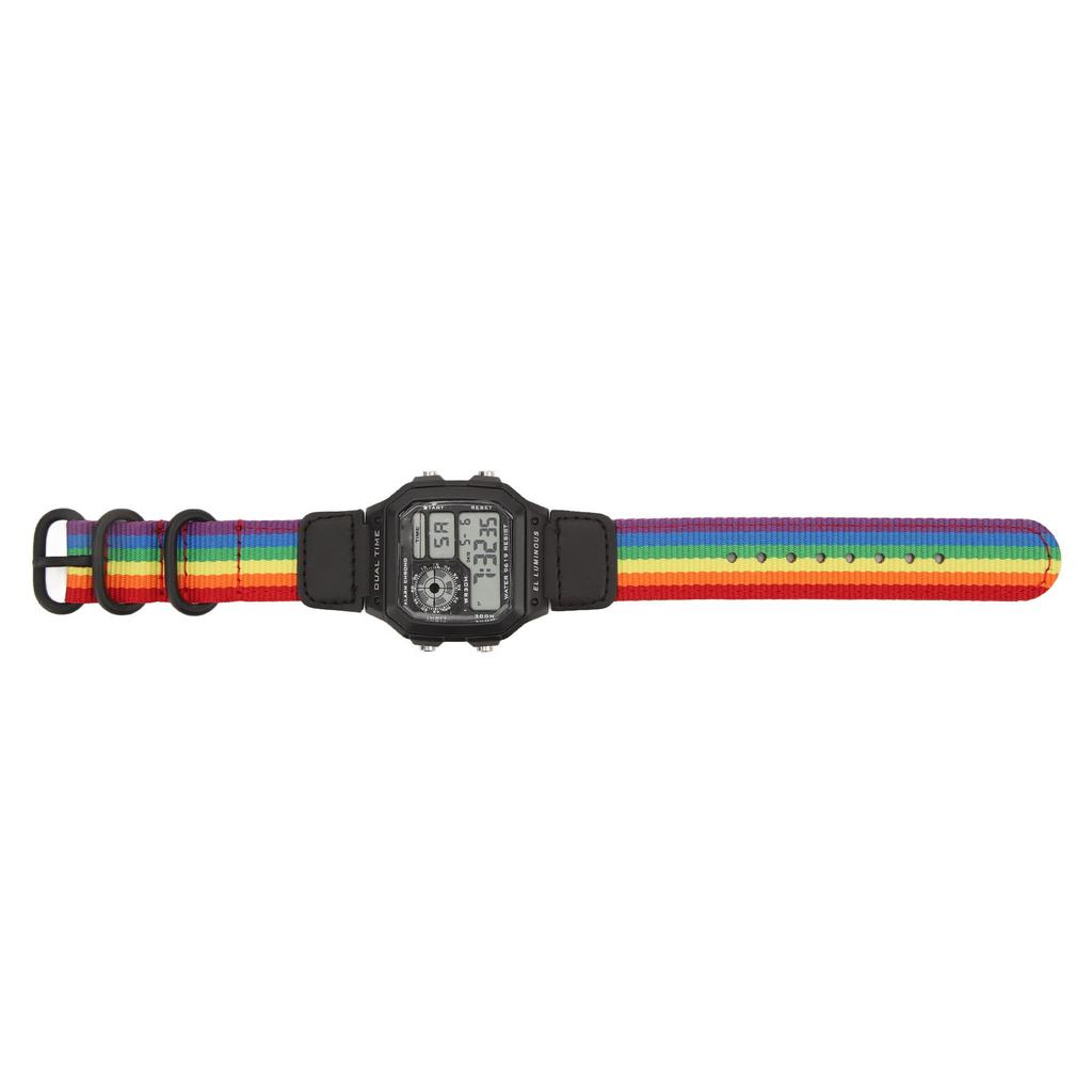 Digital Chronograph Watch Luminous Waterproof Multi Function Retro Style Square Electronic Watch 6 Colors