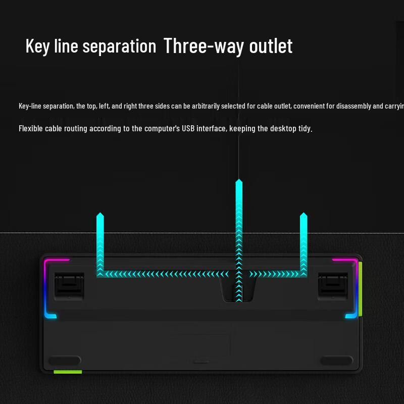 Rapoo V500PRO-87 Upgrade 87-Key Wired Backlit Mechanical Keyboard