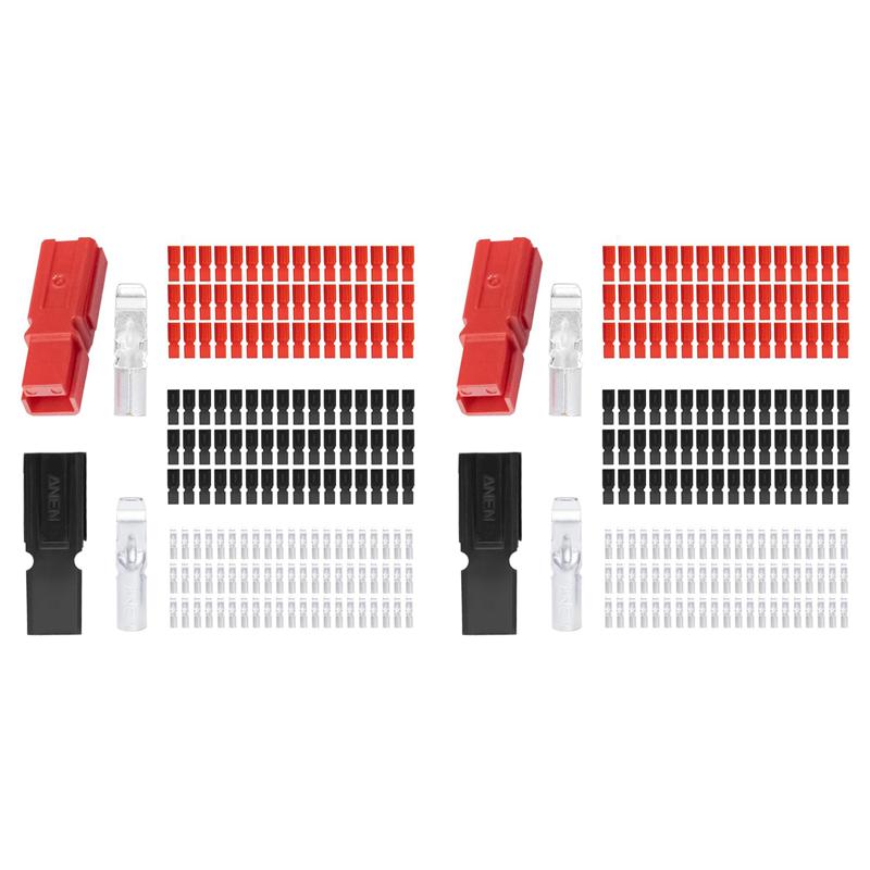 

ABMH-120 PCS 15A/30A/45 Amp Power Connectors Assortment Kit, Anen Power Pole Connectors,Quick Disconnect Terminals Connectors