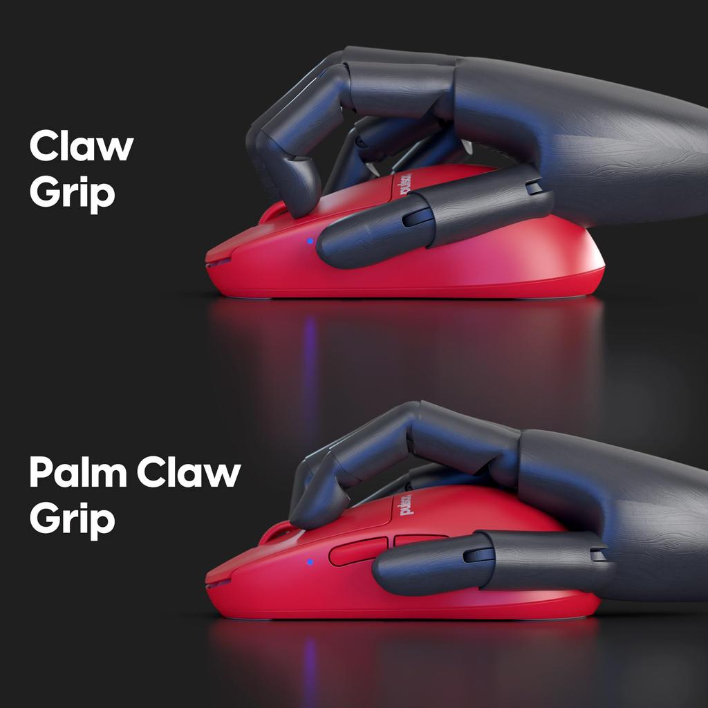 Pulsar Gaming Gears X2H Mini Wireless Gaming 26000 DPI Optical PAW3395 Mouse, Ultra-Lightweight 52g, Ambidextrous, 2.4Ghz, 1ms, Sensor,