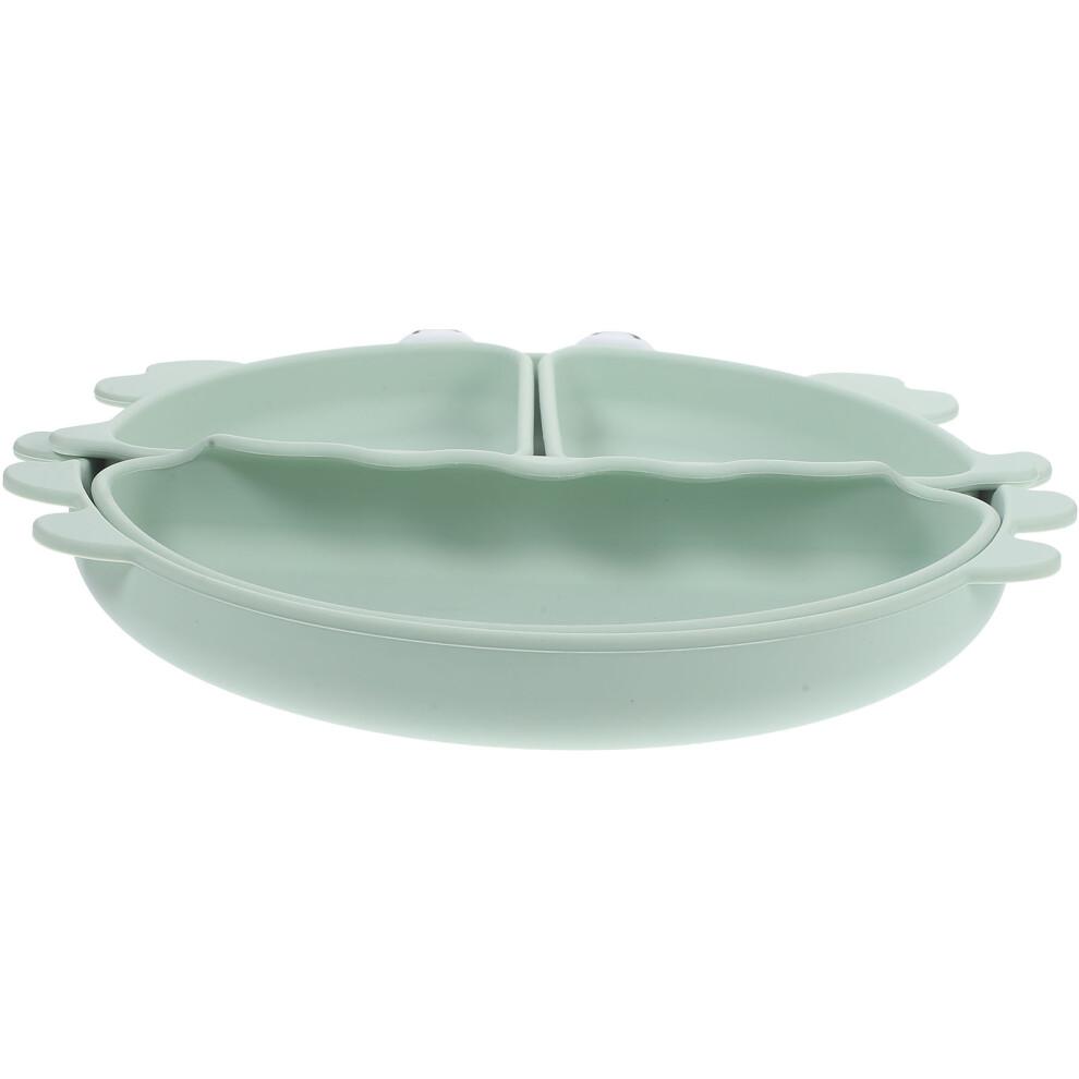 Baby Food Bowls Silicone Crab Shape Green 1pcs 10.2x9.3x1.2in