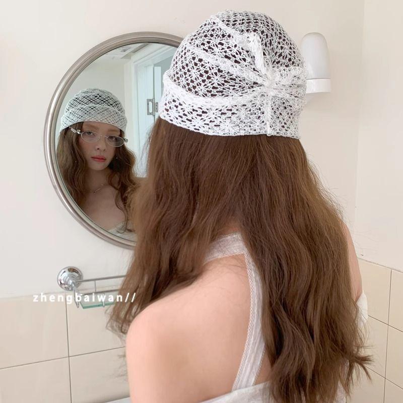 Beanie: Fishnet Lace Skullcap - Summer Thin Style for Millennial Hot Girl Subculture