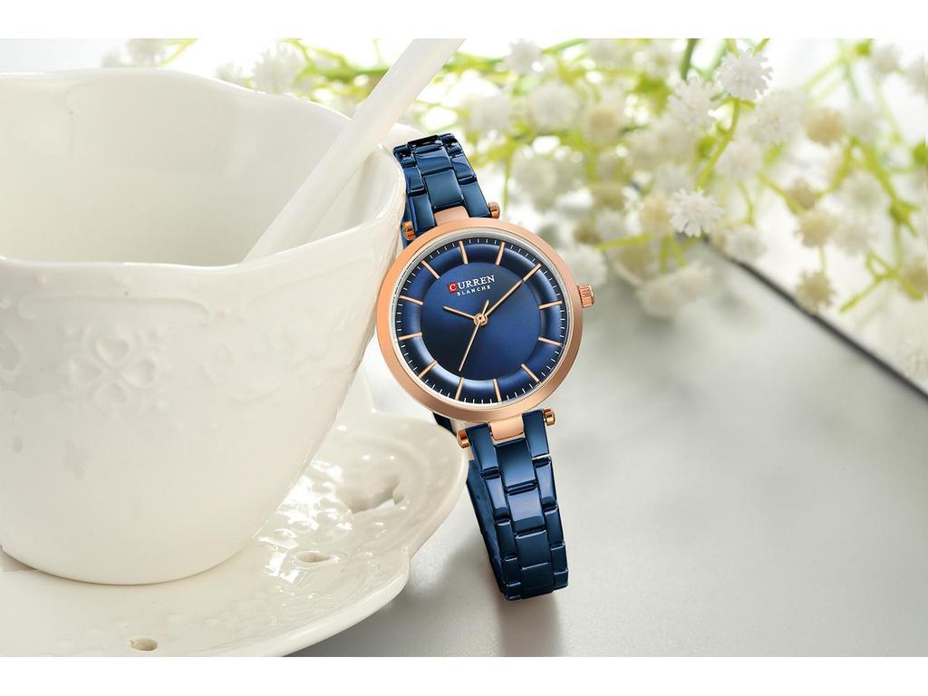 CURREN 9054: Women's Ultra-Thin Waterproof Quartz Watch with Small Round Dial